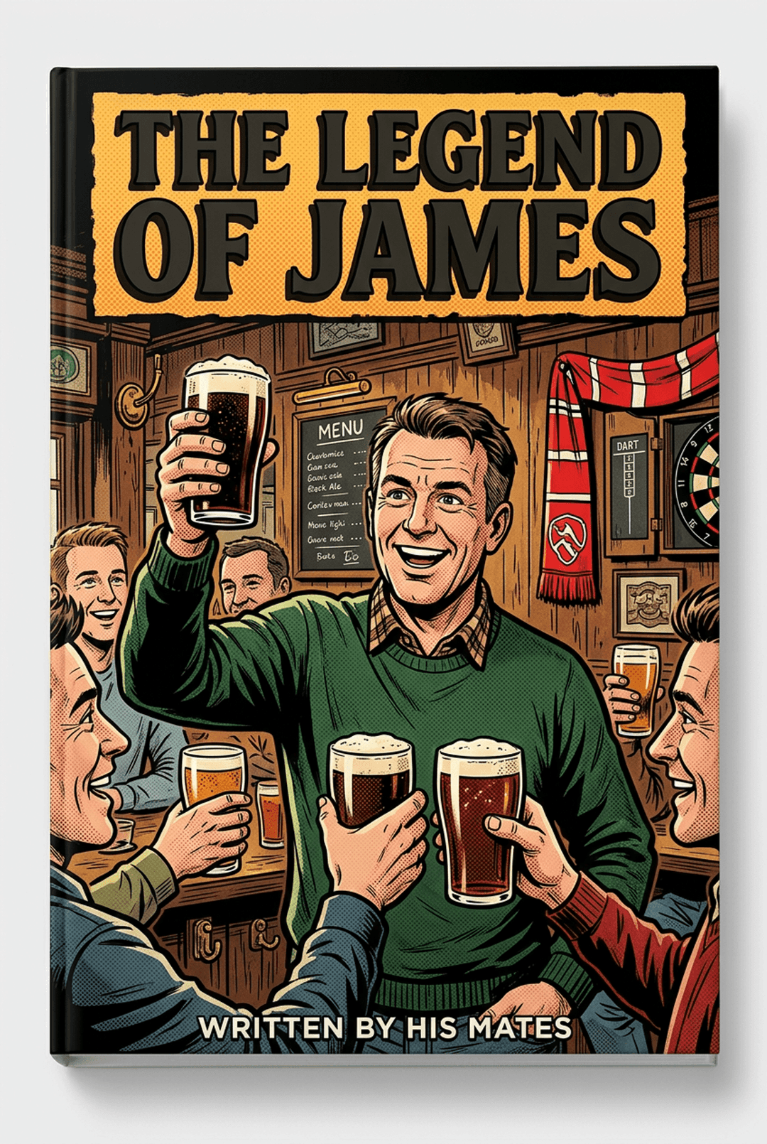 Example Personalised Birthday Book for Him cover