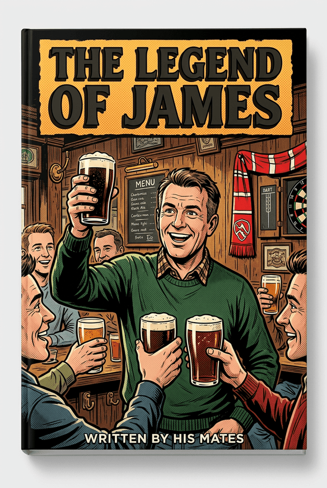 Example Personalised Birthday Book for Him cover